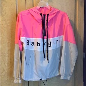 Light baby girl windbreaker